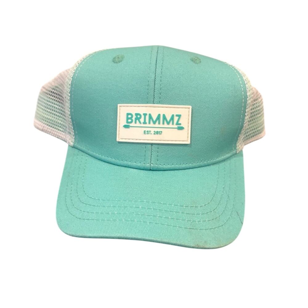 Brimmz Kids Trucker Hat SnapBack Cap Turquoise Blue Youth Small
